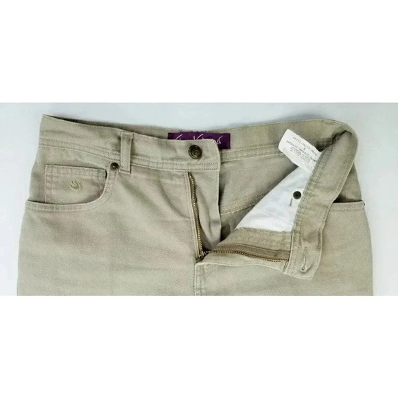 Gloria Vanderbilt Size 6P Womens Petite Tan Average Embroidered Coin Pocket Logo - Picture 11 of 13